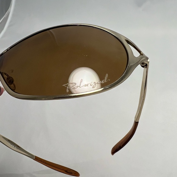 Oakley Deception Polarized Gold Metal Sunglasses with Case- Frames Only - Picture 10 of 14